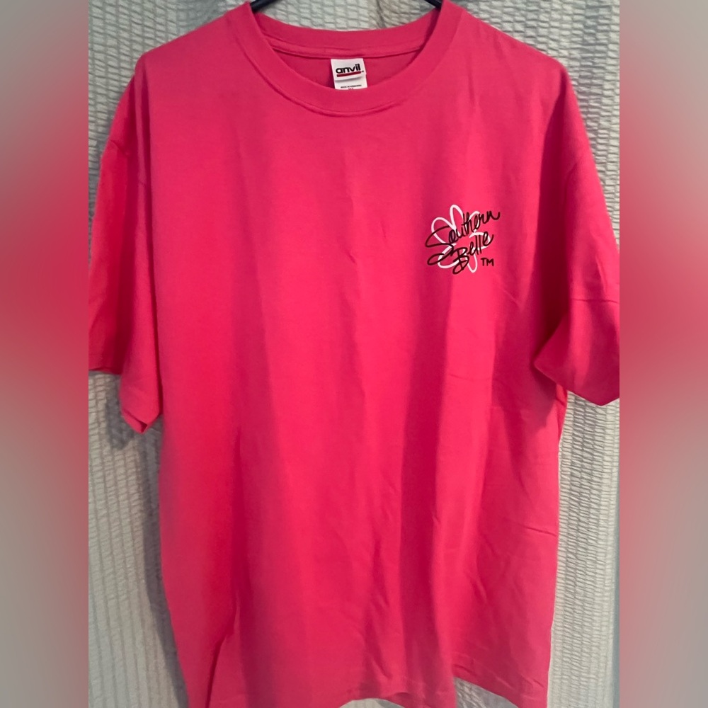 Bright Pink Southern Belle Christmas Tshirt NWOT
